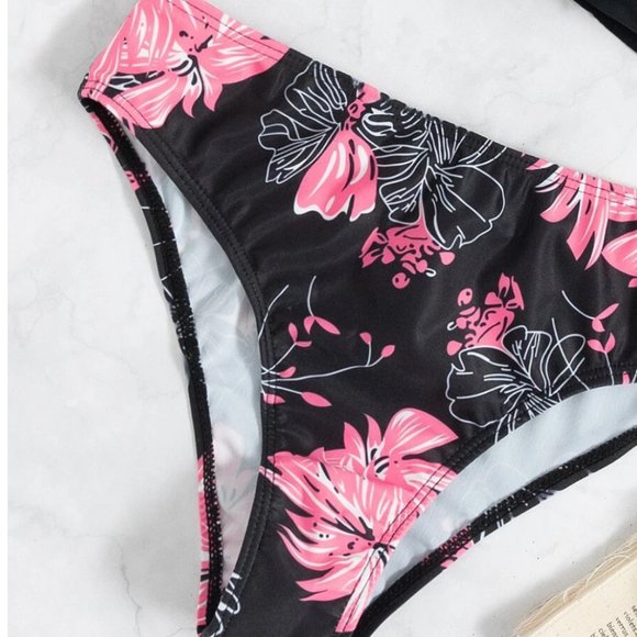 Womens Floral Print Push Up Bikini Swimsuit - Picture 3 of 4